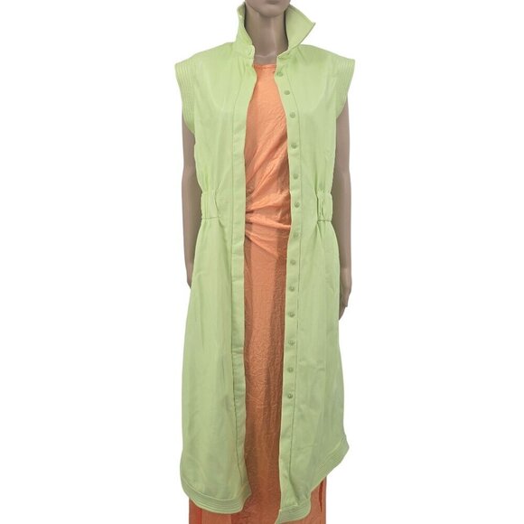House of Harlow 1960 Lime Vegan Leather Button Dress, Women's S, NWT - Picture 9 of 9